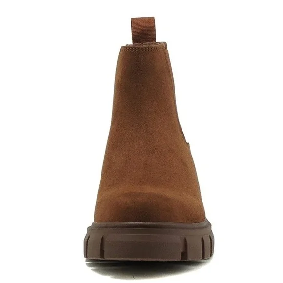 Soda Woman's Brown Ankle Booties Chunky Heel Size 6.5 Shoes NEW - Picture 4 of 8